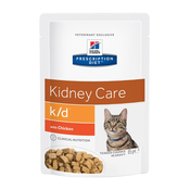 Hill's Prescription Diet™ k/d™ Feline Chicken v vrečki 12 x 85 g