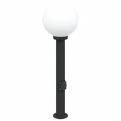 Vidaxl Stebriček z vtičnico 80 cm črne barve IP44