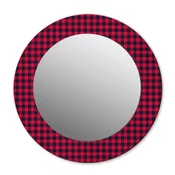 tulup.si Okroglo okrasno ogledalo Rdeča rešetka fi 100 cm