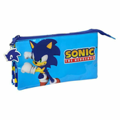 Trostruka pernica Sonic Speed 22 x 12 x 3 cm Plava Childrens