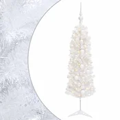 Vidaxl Umetno ozko božično drevesce z božično kroglico 150 cm 150 LED