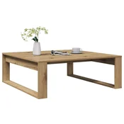 Stolic za kavu boja hrasta 100 x 100 x 35 cm konstruirano drvo