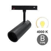 LED reflektor za tirne tirnice 12W 4000K nevtralni tip B za magnetne tirnice SMART TRACK 48VDC