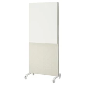 MITTZON Okv s tock/akust paravan/bela tabla, Gunnared bež/bela, 85x205 cm