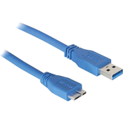 DELOCK Delock USB kabel USB 3.2 gen. 1 (USB 3.0) USB-A vtič\, USB-mikro-B 3.0 vtič  5.00 m modra pozlačeni konektorji\, UL-certificirano 83502, (20416159)