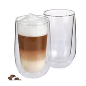 shumee Cilio kozarci za latte macchiato, 2 kosa, dvojna stena, 0,35 l, premer 9 x 14 cm
