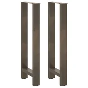 Noge za barski stol Prirodni celik 2 kom 50 x (100-101) cm Celik