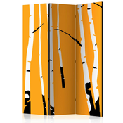 artgeist Paravan Birches On The Orange, 3-Delni, Dvostranski