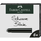 Vložek za nalivno pero faber-castel 1/6 črne kratke FABER-CASTELL