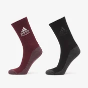 Nogavice adidas 2-Pack Crew Socks Black/ Maroon L