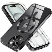 Overboard Ovitek za iPhone 15, Electro MagSafe, črn + zaščita za zaslon