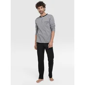 zd ZERO DEFECTS Dolga pižama Black 100% mercerized cotton črna