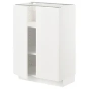 METOD Podni element s policama/2 vrata, bela/Veddinge bela, 60x37 cm