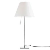 Namizna svetilka Luceplan Costanza D13if aluminij/bela - Dnevna soba/jedilnica - Dizajn - aluminij, bela barva - Kovina