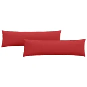Vidaxl Blazine za kavč 2 szt. Rdeča 145 x 40 cm blago
