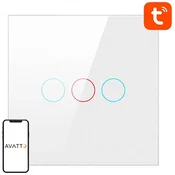 NEW Pametno svetlobno stikalo ZigBee Avatto LZTS02-EU-W3 3 Way No Neutral TUYA (belo)