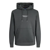 JACK & JONES Majica JORVesterbro temno siva/bela
