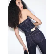 Stradivarius D07 Traperice Regular Struka I Skinny Kroja Isprani Procišceno Plavi Traper 36