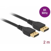 Kabel DELOCK, DisplayPort 1.4 (M) na DisplayPort 1.4 (M) 8K, 60Hz, 2m