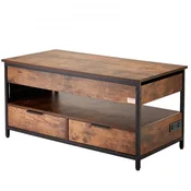 VEVOR Kavni mizica z dvigalnim vrhom 100x498x48 cm rjava