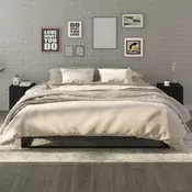 Vidaxl vidaXL Nočne omarice, komplet 2 kosov, črne, material na osnovi lesa