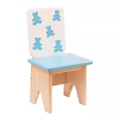 Personalized Wooden Kids’ Chair – Unique Design & Premium Quality! – Classic Bear light blue