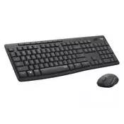 Logitech Tastatura i Miš Mk295, Silent Wireless Combo, Ru Raspored, Crna