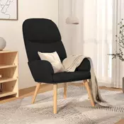 Stolica za opuštanje od tkanine crna