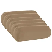 Vidaxl Dekorativna blazina 6 kos HEERLEN Taupe Premer 15 x 40 cm
