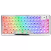 MARVO KG979G TRANSPARENT USB Bežicna gejmerska tastatura, Providna