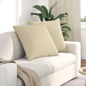 Jastucici za sofu 2 pcs Krema 80 x 80 cm tkanina