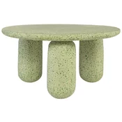 Casa Padrino luxury coffee table green A� 80 x H. 40 cm - Round terrazzo natural stone living room table - Living room furniture - Natural stone furniture - Luxury furniture - Luxury furnishings