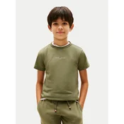 Tommy Hilfiger Majica Essential Logo KB0KB09666 Zelena Regular Fit