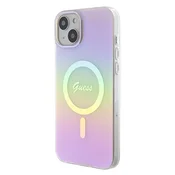 Guess GUESS OVITEK MAGNETNI ZA IPHONE 15 PLUS 14 PLUS 6.7 ZA MAGSAFE IRIDESCENT
