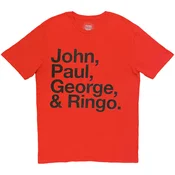 The Beatles John, Paul, George & Ringo Red L Majica