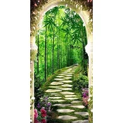 shumee Diamantno vezenje Bambusova vrata 45x85 cm