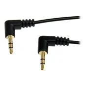 StarTech.com 0.3m Angle M/M audio kabel 0,3 m 3.5mm Crno