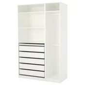 PAX Garderobna omara, bela, 150x58x236 cm
