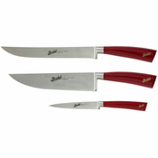 BERKEL Set 3 nožev Elegance chef Set Rdeči
