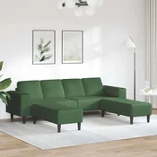 Sofa Tamnozelena 250 x 188 x 76 cm Kordura tekstil