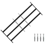 Rešetka za prozor 116 x 45 cm Celik s prahom premazan Crna