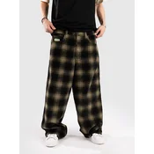 Empyre Ultra Wide Cord Plaid moške hlače green shadow plaid
