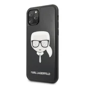 Maska za telefon Karl Lagerfeld Double Layers Glitter Head za iPhone 11 Pro 5.8 crna (KLHCN58DLHBK)