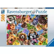 Ravensburger puzzle (slagalice) 500pcs Životinjski selfi RA15042