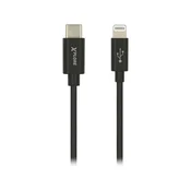 Xplore kabel TYPE-C/LIGHTNING, 1,2 m, XP2305, črn