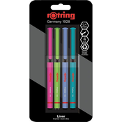 shumee Komplet tankih flomastrov Rotring Tikky Liner, 4 barve, 0,4 mm