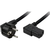 KABEL NAPAJALNI 220V 2,00m Schuko - C13 kotni 90° črn LogiLink (CP103)