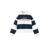 MANGO KIDS Majica RIVA temno modra/bela