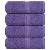 Vidaxl vidaXL Brisače za goste 4 kosi vijolične 30 x 50 cm 360 g/m2 100 % bombaž
