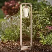Lucande svetilka za pot Chandan, 90 cm, bež, kovina, IP54 - Sodobni - bež, bela - Aluminij